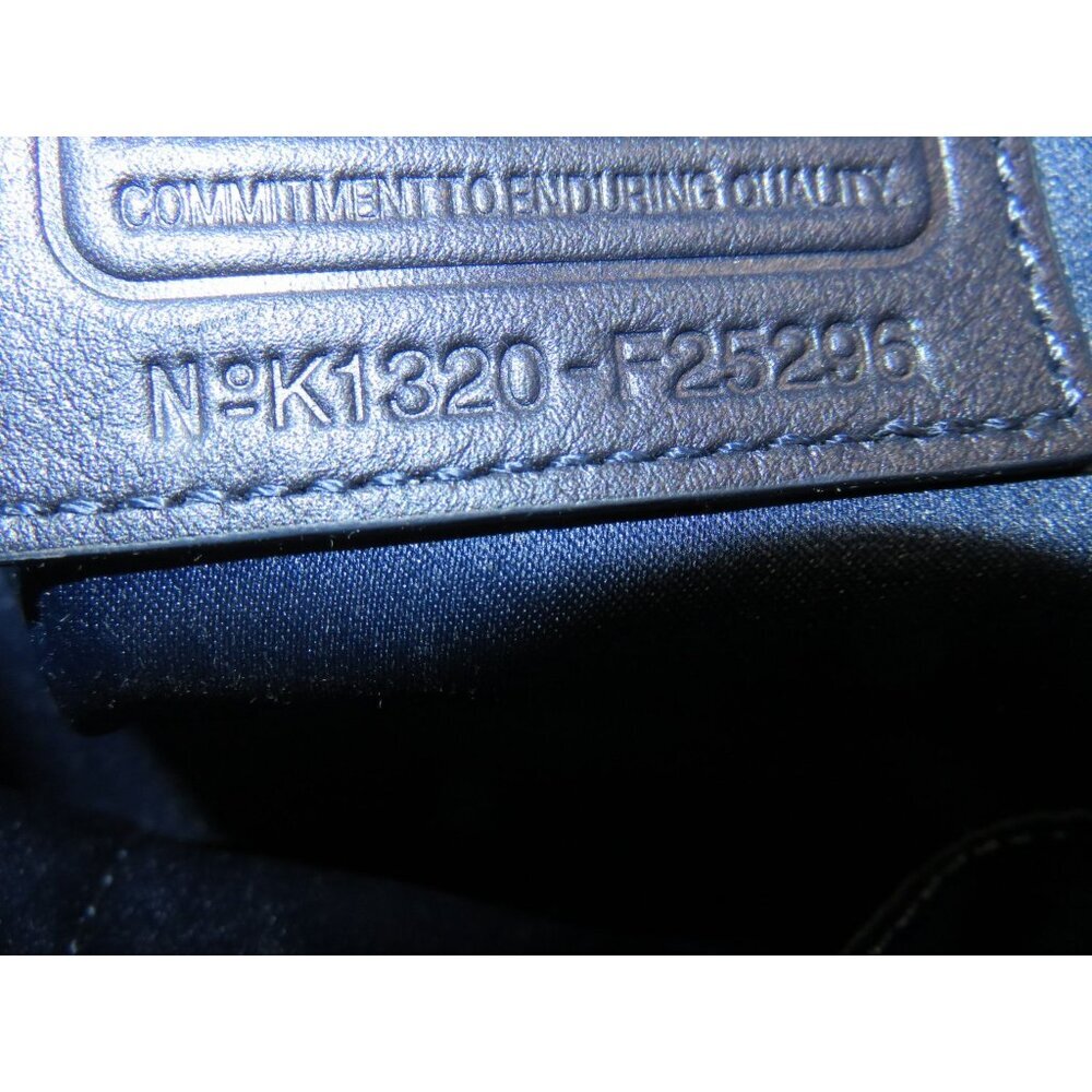 Coach Taylor 2013 Metallic Blue Leather Double Handle Satchel & Crossbody Strap - Picture 12 of 13